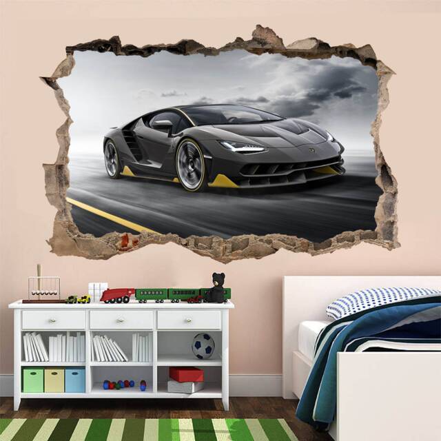 Supercar Sports Car Wall Sticker Mural Decal Poster Print Art Kids Bedroom Home Decor Lamborghini Ar4 - image 1