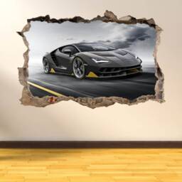 Supercar Sports Car Wall Sticker Mural Decal Poster Print Art Kids Bedroom Home Decor Lamborghini Ar4 - thumbnail 2