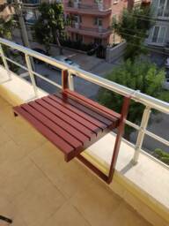 Foldable Solid Wood Balcony Table Portable Patio Desk