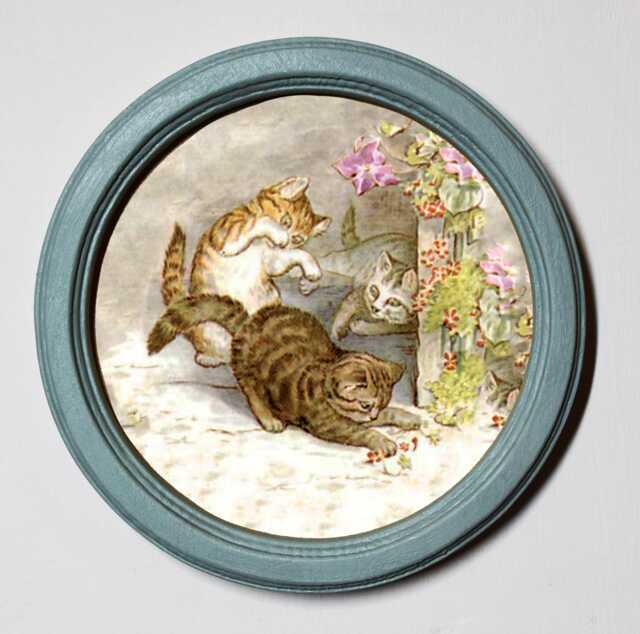 Beatrix Potter Tom Kitten Art Print, Wooden Framed Nursery Decor - image 1