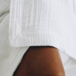 Flat On Top Muslin Soft Sheet. White Organic Muslin Flat Bed Cover. Cotton Bed Sheets. Boho Bedding. Decor. Bedroom Decor - thumbnail 2