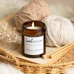 Crafting By Candlelight Candle - Mandarin & Sandalwood Hand-Poured in The UK Paraben-Free Fragrance Soy Blend - thumbnail 1