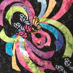 Rainbow Home Decor. Butterfly Wall Hanging. Quilted Hanging. Farmhouse Pride - thumbnail 2