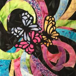 Rainbow Home Decor. Butterfly Wall Hanging. Quilted Hanging. Farmhouse Pride - thumbnail 3