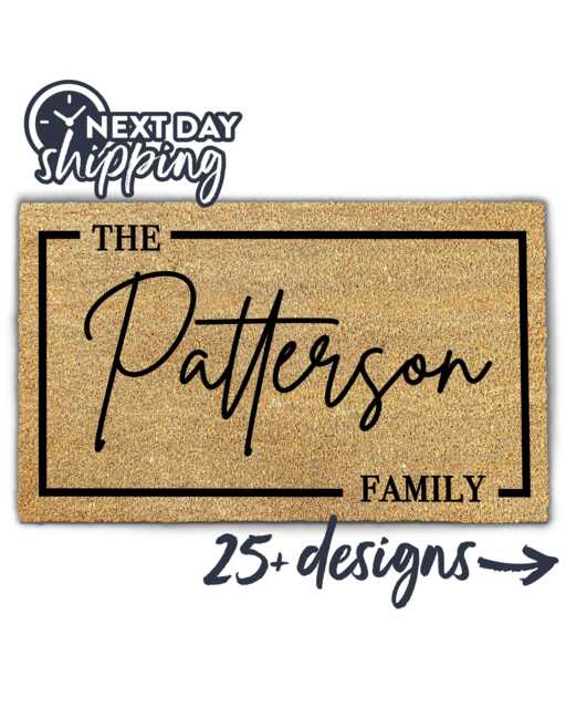 Best Selling Custom Doormat Gifts - Personalized Housewarming Gift With Design Customized Next Day Shipping Coir Rug - image 1