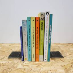 Industrial Bookends - Metal Angle Iron Raw Steel Book Holders Handmade UK Free Delivery - thumbnail 2