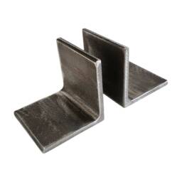Industrial Bookends - Metal Angle Iron Raw Steel Book Holders Handmade UK Free Delivery - thumbnail 3