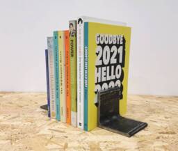 Industrial Bookends - Metal Angle Iron Raw Steel Book Holders Handmade UK Free Delivery - thumbnail 1