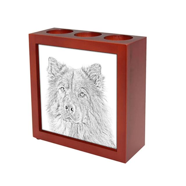 Eurasier - Wooden Stand For Candles/Pens With The Image Of A Dog New Collection - image 1