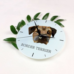 A Clock With A Border Terrier Dog. New Collection The Geometric Dog - thumbnail 2