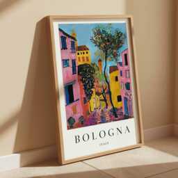 Bologna Italy Poster Vintage Travel Art Print - thumbnail 2