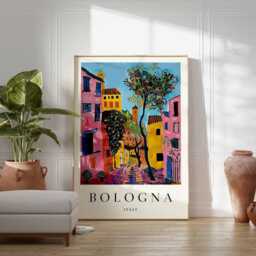 Bologna Italy Poster Vintage Travel Art Print - thumbnail 3