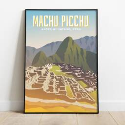 Machu Picchu Retro Travel Poster Peru Home Decor - thumbnail 2