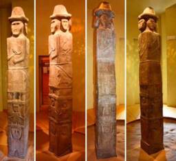 Hand Carved Zbruch Idol Slavic Gods Statue - Perun, Makosh, Lada, Dajbog - thumbnail 4