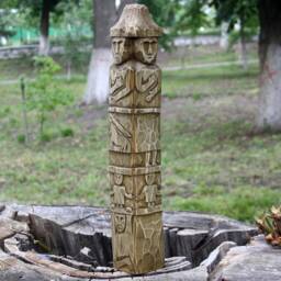 Hand Carved Zbruch Idol Slavic Gods Statue - Perun, Makosh, Lada, Dajbog - thumbnail 3