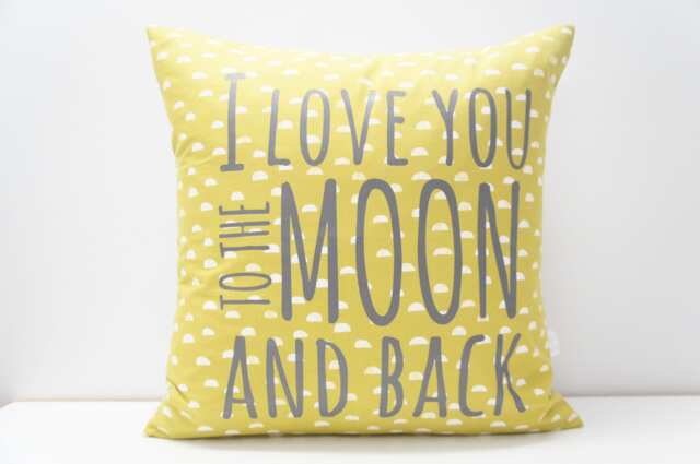 I Love You To The Moon & Back Pillow Cover - Lime Green, 20x20 - image 1