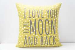 I Love You To The Moon & Back Pillow Cover - Lime Green, 20x20 - thumbnail 1