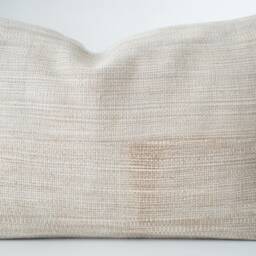 Gray Neutral Tribal Hemp Hand Woven Natural Dye Color Lumbar Pillow Cover - thumbnail 2