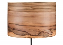Walnut Veneer Floor Lamp - Handmade Wooden Lampshade