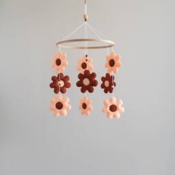 Crib Mobile Daisy, Felt Flower Decor, Expecting Mom Gift, Nursery - thumbnail 2