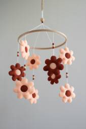 Crib Mobile Daisy, Felt Flower Decor, Expecting Mom Gift, Nursery