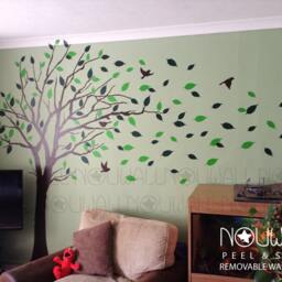 Removable Windy Tree Wall Decal Living Room Bedroom Decals Sticker Home Decor Wallpaper - thumbnail 3
