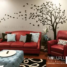 Removable Windy Tree Wall Decal Living Room Bedroom Decals Sticker Home Decor Wallpaper - thumbnail 2