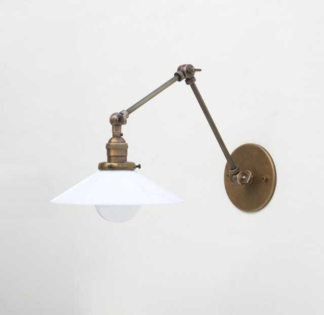 Brass Adjustable Wall Sconce Light, Solid Swivel Ul Listed, No.0217 - image 1