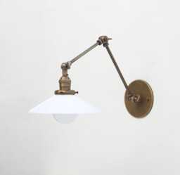 Brass Adjustable Wall Sconce Light, Solid Swivel Ul Listed, No.0217