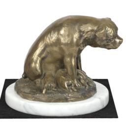 Rottweiler Mum, Dog White Marble Base Statue, Limited Edition, Artdog. Made Of Cold Cast Bronze. Perfect Gift. Limited Edition - thumbnail 3