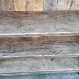 Handmade Solid Wood Bookcase. Reclaimed Shelves Rustic Industrial - thumbnail 3