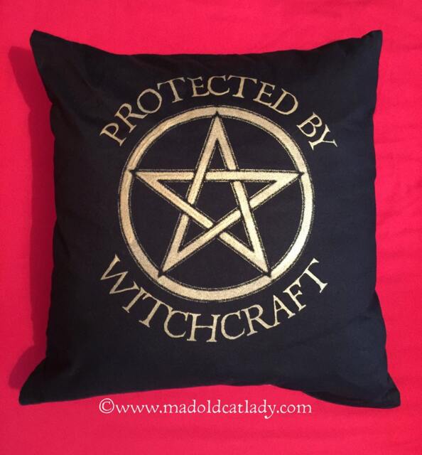 Witch's Protected By Witchcraft Cushion - image 1