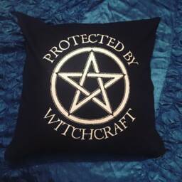 Witch's Protected By Witchcraft Cushion - thumbnail 2
