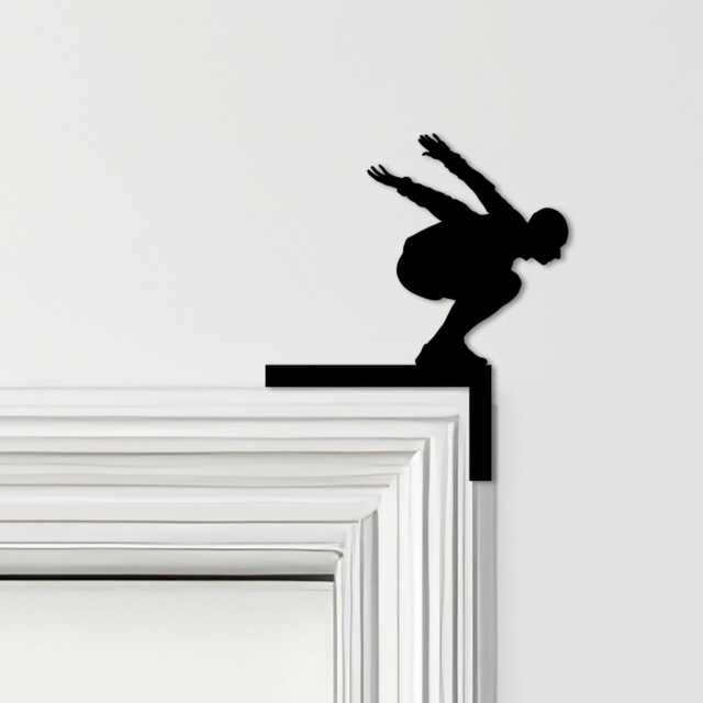 Door Topper Man Jumping Athletics Various Colours Top Of Decorative Sign - Novelty Wall Decor, Frame Art, Art - image 1