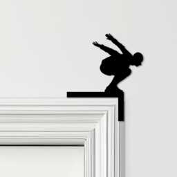 Door Topper Man Jumping Athletics Various Colours Top Of Decorative Sign - Novelty Wall Decor, Frame Art, Art - thumbnail 1