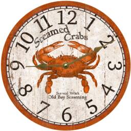 steamed Crabs Clock Perfect Decor For Coastal & Seafood Kitchens - thumbnail 3