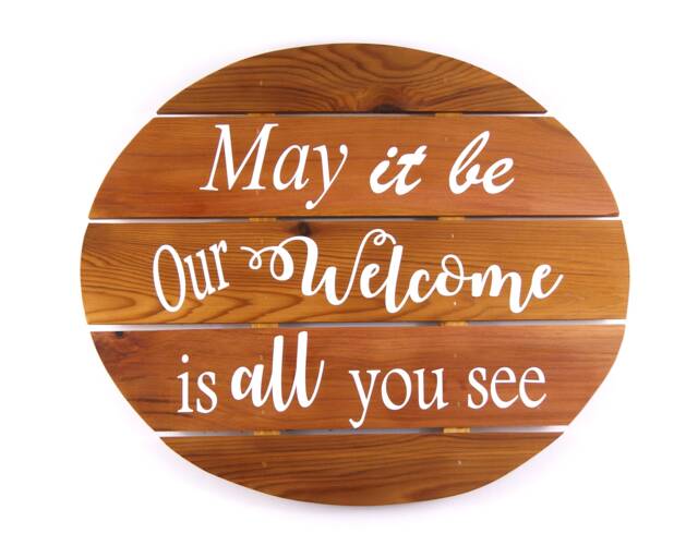 "Cedar Wood Welcome Sign Farmhouse Wall Decor - 12"" X 15.5" - image 1