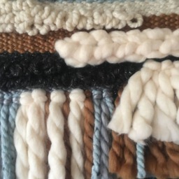 Handmade Woven Wall Tapestry Fiber Art Textile Weave, 20x33 - thumbnail 4