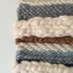 Handmade Woven Wall Tapestry Fiber Art Textile Weave, 20x33 - thumbnail 3