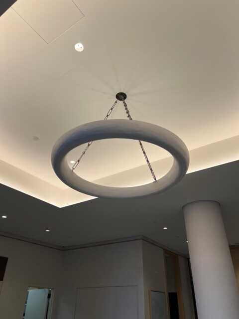The Oversized Halo Large Plaster & Bronze Chandelier - image 1