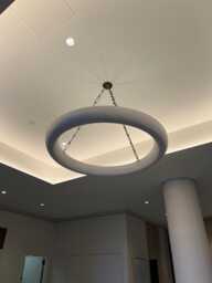 The Oversized Halo Large Plaster & Bronze Chandelier