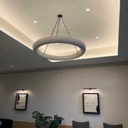 The Oversized Halo Large Plaster & Bronze Chandelier - thumbnail 3