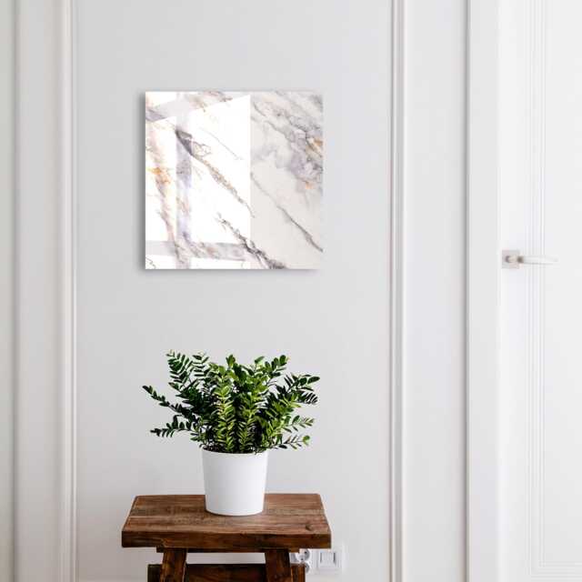 Marble Elegance Wall Mounted Key Cabinet, White Industrial Box, Minimalist Textures, For Lovers Of - image 1