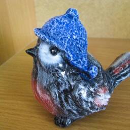 Sparrow Figurines Pair Birds Statue Winter Animal Family Gifts Outdoor Garden Sculpture Back Yard Xmas Decor Lawn Flowerbed Keepsake - thumbnail 2