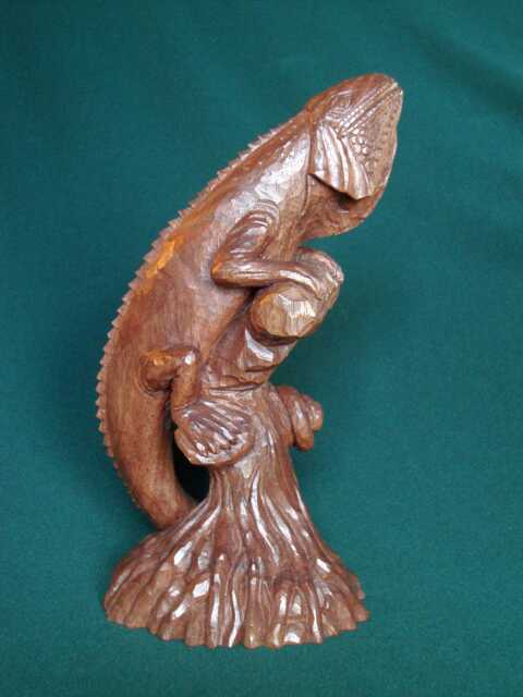 Hand Carved Black Walnut Lizard Sculpture, One Of A Kind Gift - image 1
