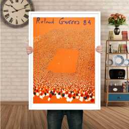 Tennis Art Set Of 2 Wall Framed/Unframed & Canvas, Vintage Poster, Roland Garros 1980 Classic Print - thumbnail 2