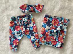 Hydrangea Swaddle Blanket & Newborn Hat Or Headband Set. Girl Take Home Clothes. Baby Shower Gift. Photo Prop