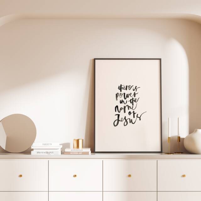There Is Power in The Name Of Jesus Print, Christian Art Wall Art, Scripture Prints, Gifts, Home Decor, Powerful - image 1