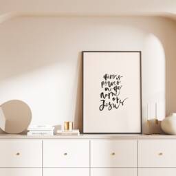 There Is Power in The Name Of Jesus Print, Christian Art Wall Art, Scripture Prints, Gifts, Home Decor, Powerful - thumbnail 1