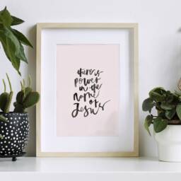 There Is Power in The Name Of Jesus Print, Christian Art Wall Art, Scripture Prints, Gifts, Home Decor, Powerful - thumbnail 3